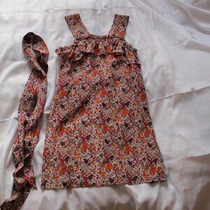 Madewell x Karen Walker Silk Floral Rosalie Ruffled Dress